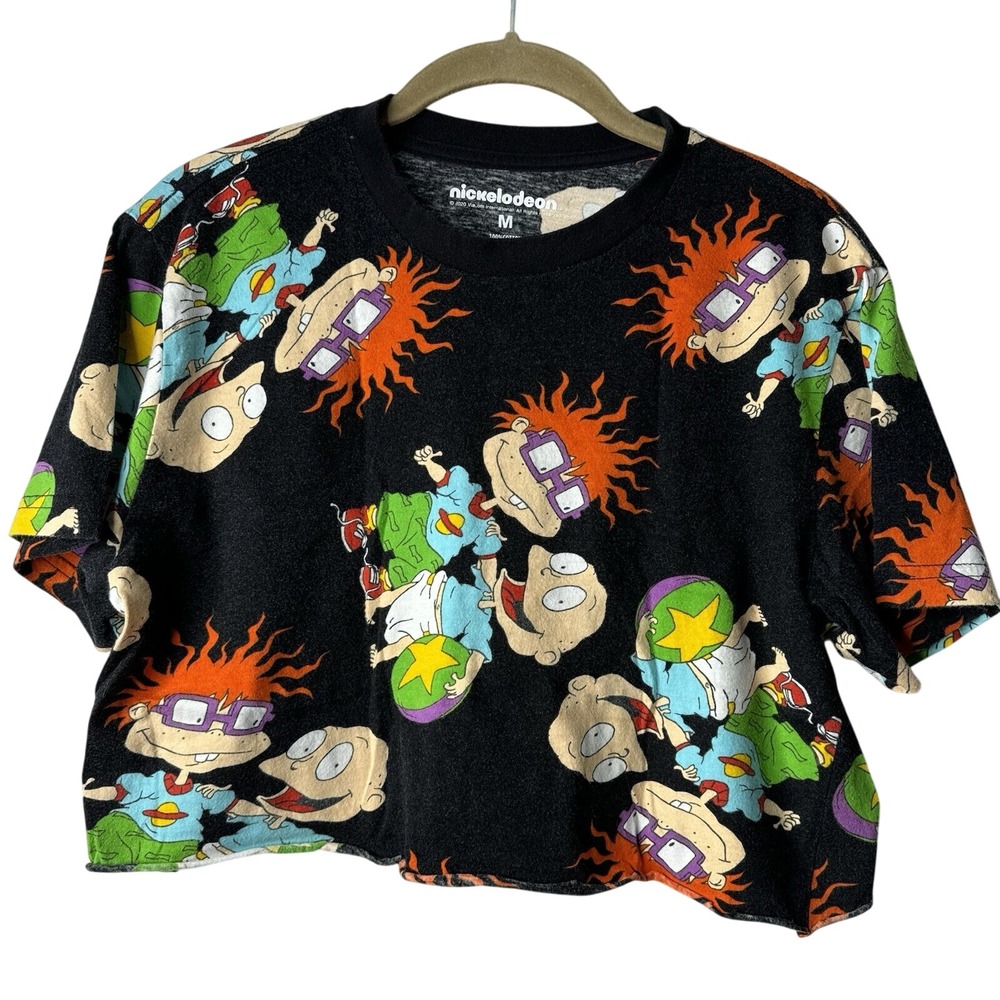 Nickelodeon Rugrats Chuckie Finster All Over Print Crop‎ Top Shirt M
